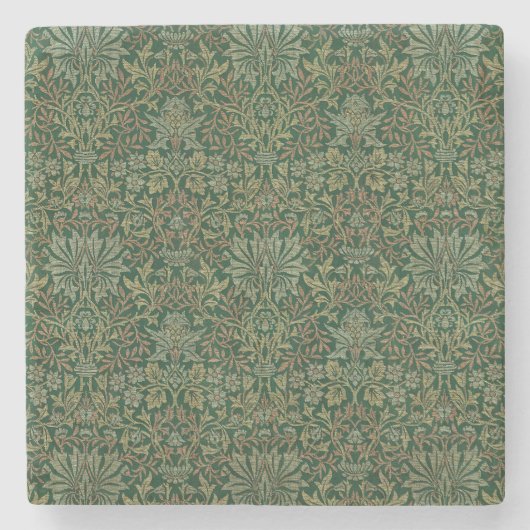 William Morris Flower Garden-Grün Steinuntersetzer (Vorderseite)