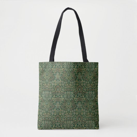 William Morris Flower Garden-Grün Tasche (Vorderseite)