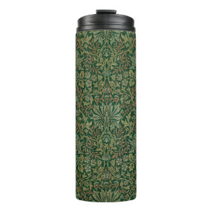 William Morris Flower Garden-Grün Thermosbecher