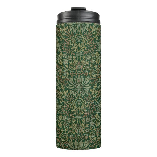 William Morris Flower Garden-Grün Thermosbecher (Vorderseite)