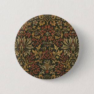 William Morris Flower Garden Tapestry Button