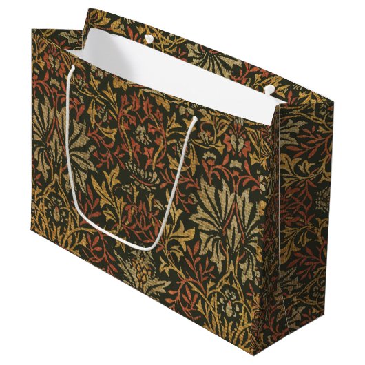 William Morris Flower Garden Tapestry Große Geschenktüte (Vorderseite Schrägansicht)