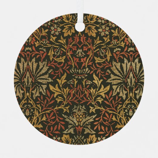 William Morris Flower Garden Tapestry Ornament Aus Metall (Vorderseite)