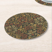 William Morris Flower Garden Tapestry Runder Pappuntersetzer (Angewinkelt)