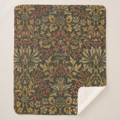 William Morris Flower Garden Tapestry Sherpadecke (Vorderseite)