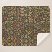 William Morris Flower Garden Tapestry Sherpadecke (Vorderseite (Horizontal))