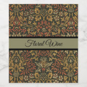 William Morris Flower Garden Tapestry Weinetikett (Einzelnes Label)