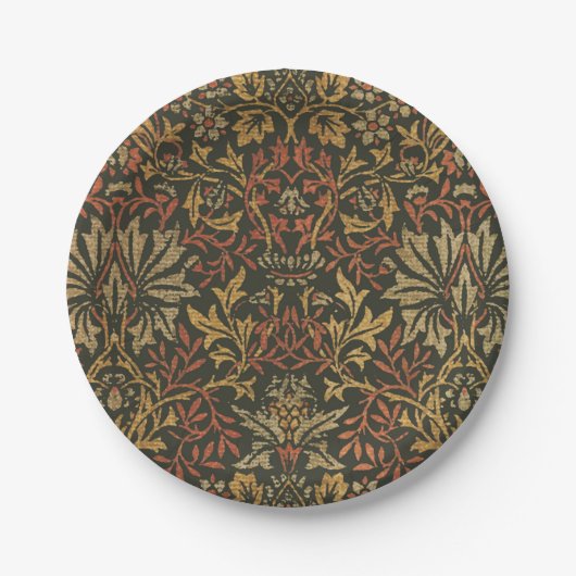 William Morris Flower Garden Teppich Pappteller (Vorderseite)