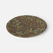 William Morris Flower Garden Teppich Pappteller (Schrägansicht)
