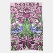 William Morris Folk Art Birds Blume Acorns Geschirrtuch (Vertikal)