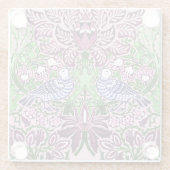 William Morris Folk Art Birds Blume Acorns Glasuntersetzer (Rückseite)