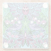 William Morris Folk Art Birds Blume Acorns Glasuntersetzer (Rückseite)