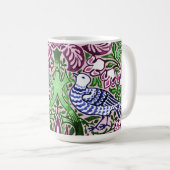 William Morris Folk Art Birds Blume Acorns Kaffeetasse (VorderseiteRechts)