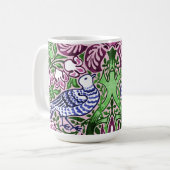 William Morris Folk Art Birds Blume Acorns Kaffeetasse (Vorderseite Links)