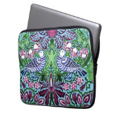 William Morris Folk Art Birds Blume Acorns Laptopschutzhülle (Vorderseite Links)
