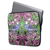 William Morris Folk Art Birds Blume Acorns Laptopschutzhülle (Vorderseite Links)