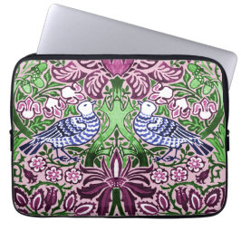 William Morris Folk Art Birds Blume Acorns Laptopschutzhülle