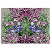 William Morris Folk Art Birds Blume Acorns Schneidebrett (Vorderseite)