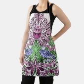 William Morris Folk Art Birds Blume Acorns Schürze (InSitu)