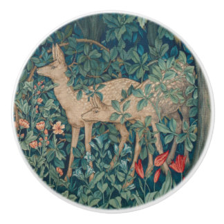 William Morris Forest Deer Floral Tapestry Keramikknauf
