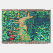 William Morris Forest Deer Tapestry Decke (Vorderseite)
