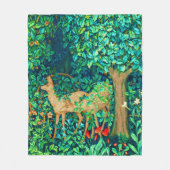 William Morris Forest Deer Tapestry Fleecedecke (Vorderseite)