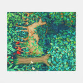 William Morris Forest Deer Tapestry Fleecedecke (Vorderseite (Horizontal))