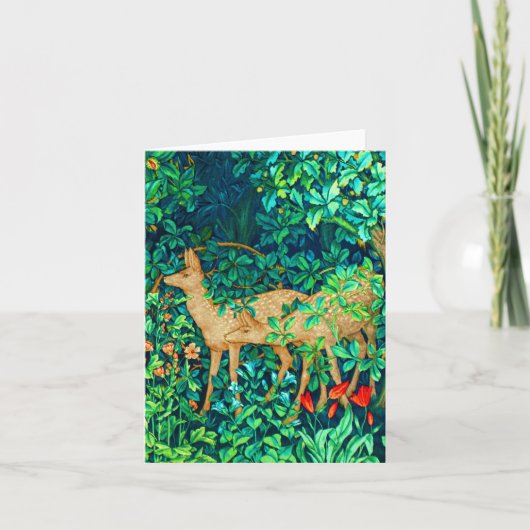 William Morris Forest Deer Tapestry Karte (Vorderseite)