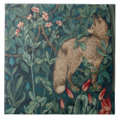 William Morris Forest Fox Floral Fliese (Vorderseite)