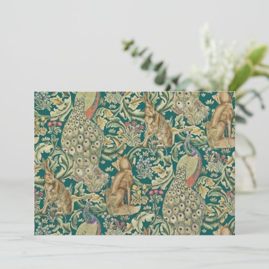 William Morris "Forest" Invitation Einladung (Stehend Vorderseite)