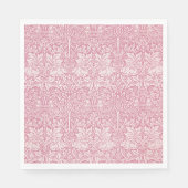 William Morris Forest Rabbit Bird Foliage Pink Serviette (Vorderseite)