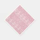 William Morris Forest Rabbit Bird Foliage Pink Serviette (Ecke)