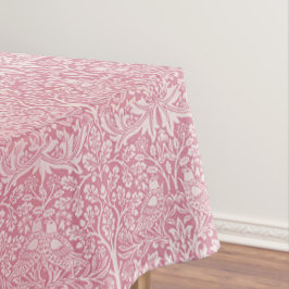 William Morris Forest Rabbit Bird Foliage Pink Tischdecke