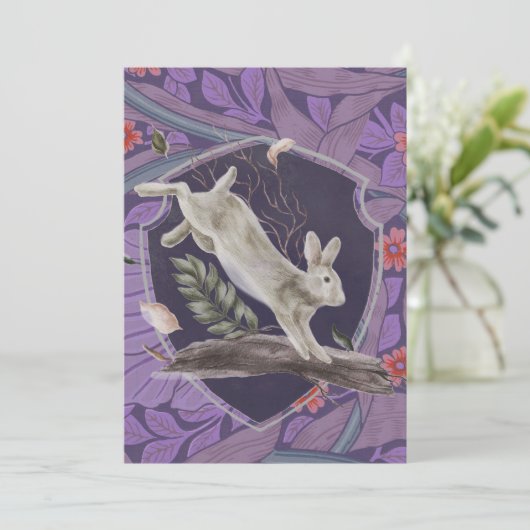 William Morris Forest Rabbit Floral Art Nouveau (Stehend Vorderseite)