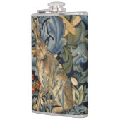 William Morris Forest Rabbit Floral Art Nouveau Flachmann (Links)