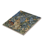 William Morris Forest Rabbit Floral Art Nouveau Fliese (Seite)