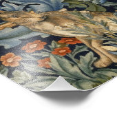 William Morris Forest Rabbit Floral Art Nouveau Fotodruck (Ecke)