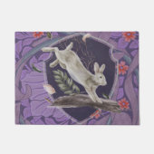 William Morris Forest Rabbit Floral Art Nouveau Fußmatte (Vorderseite)