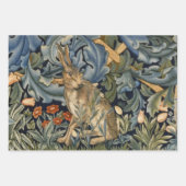 William Morris Forest Rabbit Floral Art Nouveau Geschenkpapier Set (Vorderseite 3)