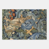 William Morris Forest Rabbit Floral Art Nouveau Geschenkpapier Set (Vorderseite 2)