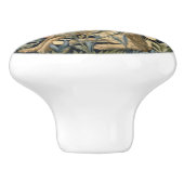 William Morris Forest Rabbit Floral Art Nouveau Keramikknauf (Seitenansicht)