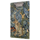 William Morris Forest Rabbit Floral Art Nouveau Klemmbrett (Links)