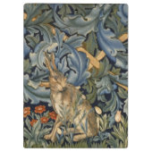 William Morris Forest Rabbit Floral Art Nouveau Klemmbrett (Rückseite)