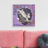 William Morris Forest Rabbit Floral Art Nouveau Leinwanddruck (Insitu (Wohnzimmer))
