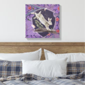 William Morris Forest Rabbit Floral Art Nouveau Leinwanddruck (Insitu (Schlafzimmer))