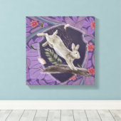 William Morris Forest Rabbit Floral Art Nouveau Leinwanddruck (Insitu (Holzboden))