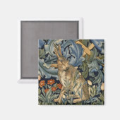 William Morris Forest Rabbit Floral Art Nouveau Magnet (Vorderseite/Rückseite)