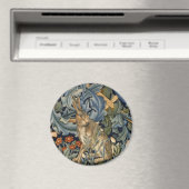 William Morris Forest Rabbit Floral Art Nouveau Magnet (In Situ (Geschirrspüler))