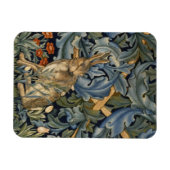 William Morris Forest Rabbit Floral Art Nouveau Magnet (Horizontal)