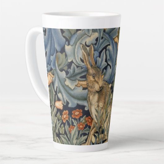 William Morris Forest Rabbit Floral Art Nouveau Milchtasse (Linke Ecke)